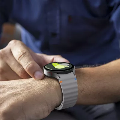 Rrip silikoni për smartwatch Tech-Protect për Samsung Galaxy Watch 4/5/5 Pro/6/7/FE, Gri