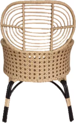 Karrige e ulët Loom, natyrale, 65x69x94
