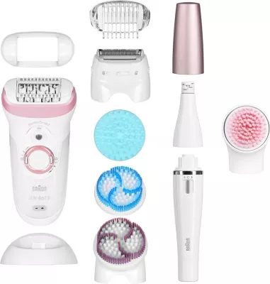 Set bukurie Braun Silk-épil 9 9-985, 7-në-1, pa kabllo, Rozë