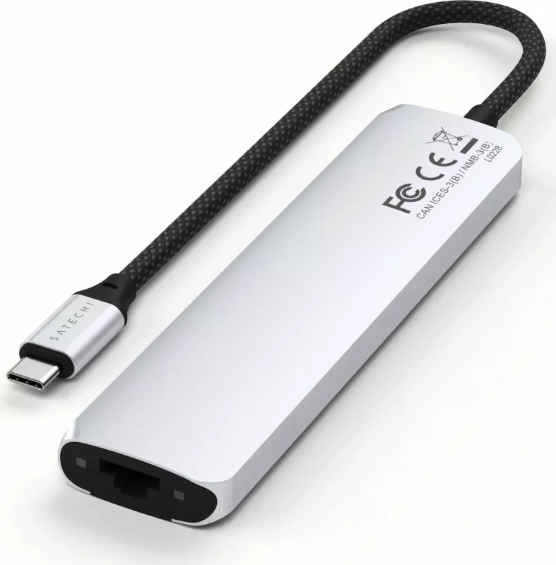 Adapter Satechi 7w1 ST-P7S, USB-C, HDMI 4K, Ethernet, ngjyrë argjendi