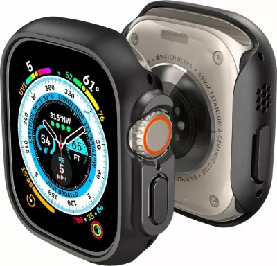 Mbështjellës Spigen Thin Fit për Apple Watch Ultra 49mm, Zi