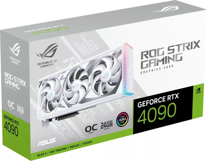 Kartelë grafike ASUS ROG Strix RTX 4090, 24 GB, GDDR6X, e bardhë