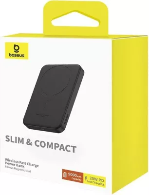 Powerbank Baseus Magnetic Mini 5000mAh, 20W, USB-C, e zezë