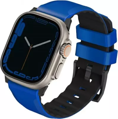 Rrip silikoni UNIQ Linus Airosoft për Apple Watch 42/44/45/49mm, Blu