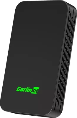 Adapter wireless CarPlay/Android Auto Carlinkit 2AIR-T, Bluetooth 5.2, Wi‑Fi 2.4/5 GHz, USB‑C, set me 2 kabllo USB dhe manual, e zezë