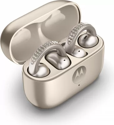 Kufje Motorola Moto Buds Loop by Swarovski, wireless, ANC, Dolby Atmos, beige