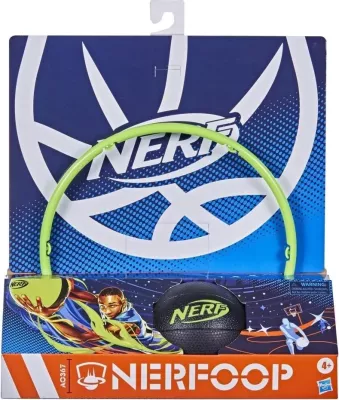 Set kosh basketbolli mini Nerf OOP, top shkumë 10 cm, për derë, gjelbër