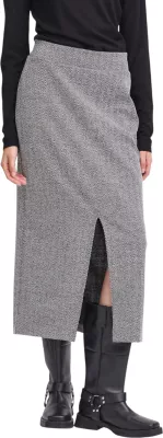 Fund për femra Ichi IHKATE Jacquard Long SK 20122404, bardhë e zi