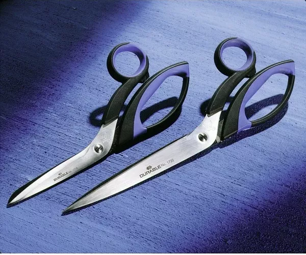 Gërshërë Durable 172001, 25cm, çelik inox, e zezë/kuqe