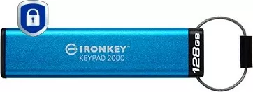 USB stick Kingston IronKey Keypad 200C 128GB, USB-C, kaltër