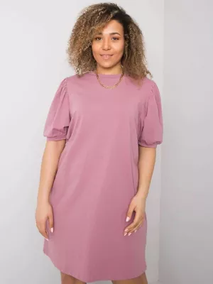 Fustan pambuku për femra BASIC FEEL GOOD, dusty pink