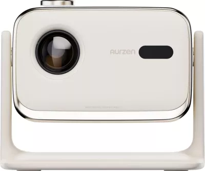 Projektor Aurzen Boom Mini Full HD 1080p, 500 ANSI, Google TV, Dolby Audio, i bardhë, set (projektor + telekomandë + adapter rryme + manual)