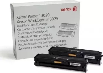 Toner XEROX 106R03048 për Phaser 3020 / WorkCentre 3025, 3000 faqe (2x1500), paketë 2 copë, i zi