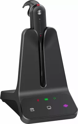 Kufje wireless Yealink WH63 E2 UC, kontroll në vesh, mikrofon boom, e zezë