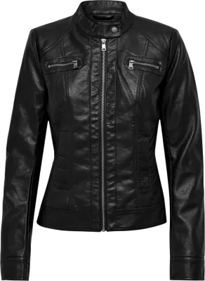 Jakne biker për femra Only Bandit, e zezë [Madhësia: 42]