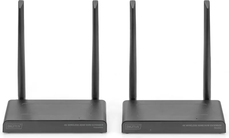 Set HDMI KVM pa tela Digitus 4K, 150 m, 3840 x 2160 piksel, AV transmetues dhe pranues, 150 m, me kabllo dhe pa kabllo, e zezë, HDCP