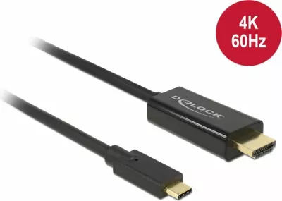 Kabllo USB-C në HDMI Delock 85292 3 m 4K 60Hz e zezë