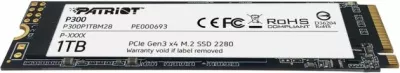 SSD Patriot P300 P300P1TBM28 1TB M.2 NVMe PCIe Gen3 x4 (2280)