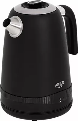 Çajnik elektrik ADLER AD1295b 1.7L me LCD, temperaturë të rregullueshme, 1850-2200W, i zi