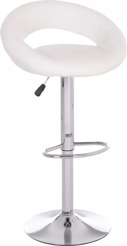 Karrige për bar rrotulluese REA, lëkurë PU e bardhë, me amortizator, 54x47x96cm, set prej 2 copë