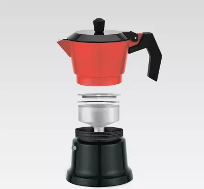 Moka pot Maestro MR-1657-9, 450 ml, Alumini, E kuqe