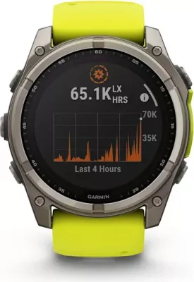 Smartwatch Garmin Fenix 8 Amoled Sapphire 51mm, yellow/grey