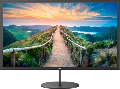 Monitor AOC Q32V4 31.5\" QHD IPS 75Hz 4ms, HDMI/DisplayPort, altoparlantë, i zi