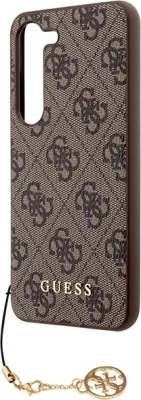 Mbështjellës Guess 4G Charms Collection për Samsung Galaxy A35, Kafe
