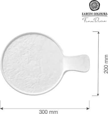 Pjatë shërbimi Fine Dine Nordic 300x220x30mm, porcelan, e bardhë, set 3 copë