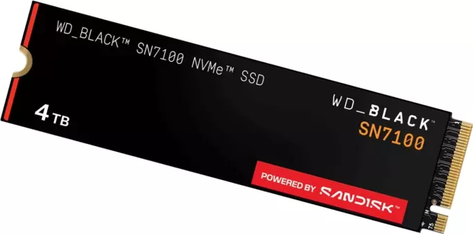 SSD NVMe SanDisk WD Black SN7100 WDS400T4X0E 4TB M.2 2280 PCIe 4.0, e zezë