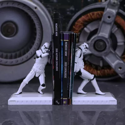 Mbajtëse librash NEMESIS NOW Stormtrooper 18.5 cm, set 2 copë, bardhë/zi