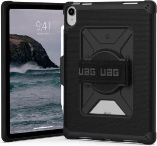 Mbështjellës UAG Metropolis për iPad 10.9" (10 gen), me mbajtëse për Apple Pencil dhe rrip pëllëmbe, i zi