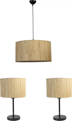 Set llambë tavani dhe llamba tavoline Opviq, 8870-9