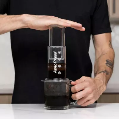 Aparat manual për kafe AeroPress Clear, 250 ml, Transparent