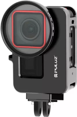 Kasë metalike Puluz PU966B për Insta360 Ace Pro/Ace, me filtër UV, e zezë