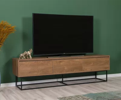 Set mobiljesh për dhomë dite, Skye Decor, Laxus Takım 21, ngjyrë arrë dhe e zezë