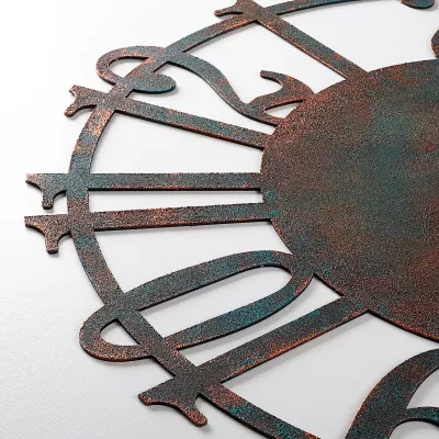 Orë muri dekorative prej metali, Wallity, shumëngjyrëshe, 48cm