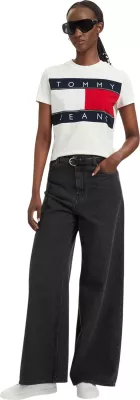 Maicë për femra Tommy Hilfiger Jeans DW0DW22818, e bardhë [Madhësia: S]