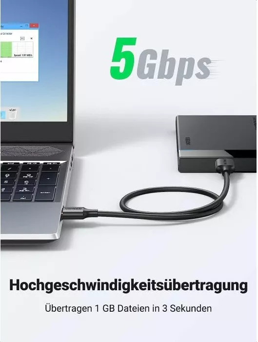 Kabllo USB 3.0 UGREEN 10840 USB-A në Micro-B, 0.5 m, e zezë thumbnail 3