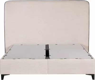 Krevat me hapësirë për depo, ngjyrë off-white dhe e zezë, 210x170x120cm, Colombo