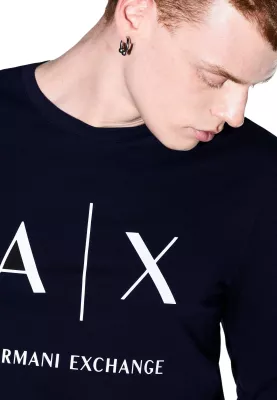 Maicë me mëngë të gjata për meshkuj Armani Exchange XM002684 AF10356, kaltër e errët [Madhësia: L]
