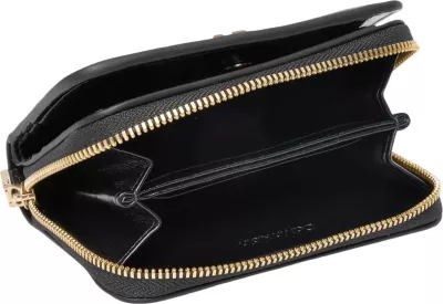 Portofol Calvin Klein CK CROC Medium Flap Zip Around LV04F1095G për femra, i zi