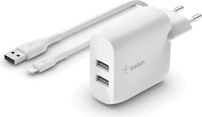 Karikues Belkin WCD001VF1MWH, 4.8 A, 1 m, Bardhë