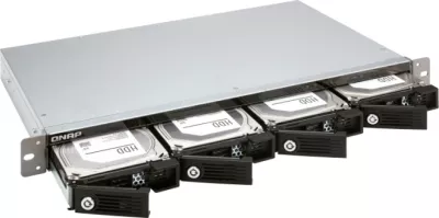 Njësi zgjerimi USB QNAP TR-004U, 4-bay SATA 3.5\"/2.5\", RAID, USB-C, 1U rack, e zezë