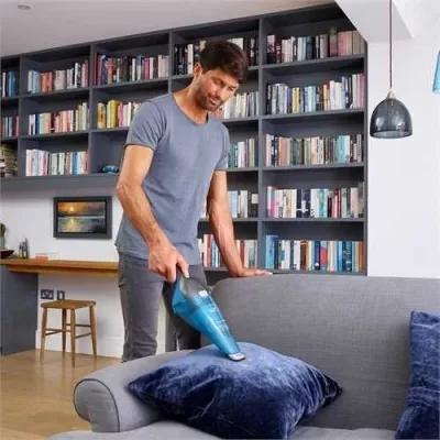 Aspirator portativ Black & Decker WDC215WA, Blu, pa qese