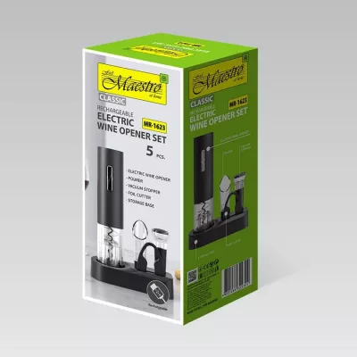 Hapës elektrik për verë Maestro MR-1623, USB, i zi
