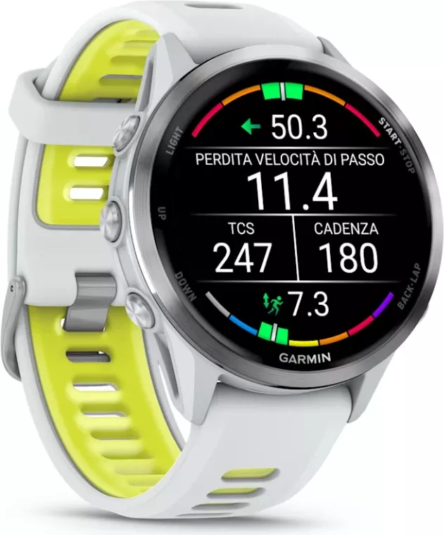 Smartwatch Garmin Forerunner® 970 Titanium (Whitestone Case, Whitestone/Translucent Amp Yellow Strap) thumbnail 3