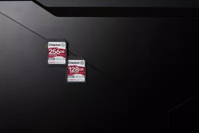 Kartë memorie SDXC Kingston Canvas React Plus 128GB, 300MB/s, e zezë