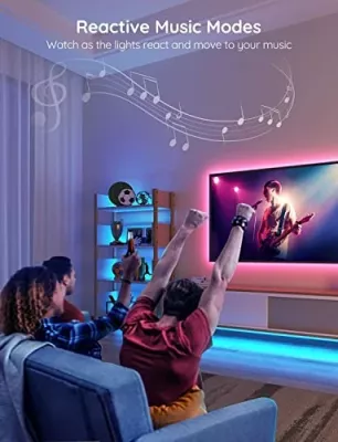 Shirit LED RGB Govee 5 m, Wi‑Fi Smart (kompatibil me Alexa), set me kontrollues