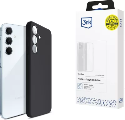Mbështjellës silikoni 3mk për Samsung Galaxy A55 5G, Zi